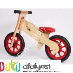 Ahşap Denge Bisikleti Mavi
