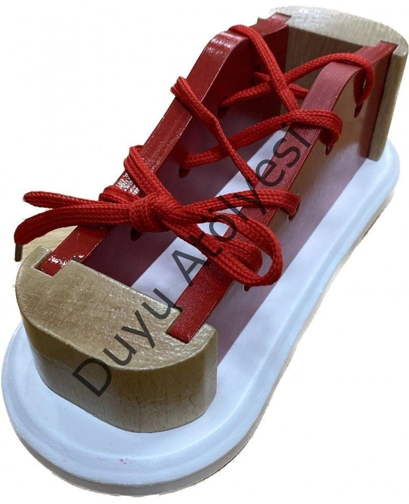 Ayakkabı Bağlama Ahşap Set