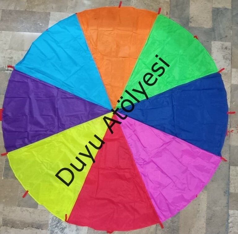 Orff Paraşüt  Oyunu 8 renk Orijinal Gökkuşağı