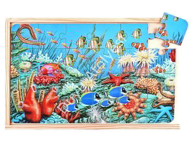 Ahşap Puzzle Okyanusta Yaşam Modeli