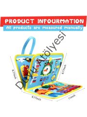 Montessori Keçe Eğitim Çantası Busy Board- Mavi 4 Sayfa